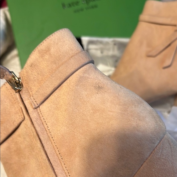 Kate Spade Tan Ankle Booties Suede 6.5B - Picture 4 of 9